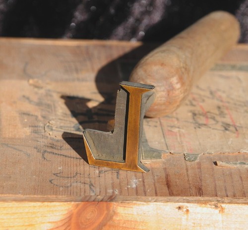 Buchstabe vergoldestempel - "l",