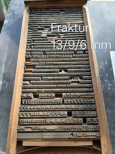 Bleilettern frakturschrift - bleilettern,