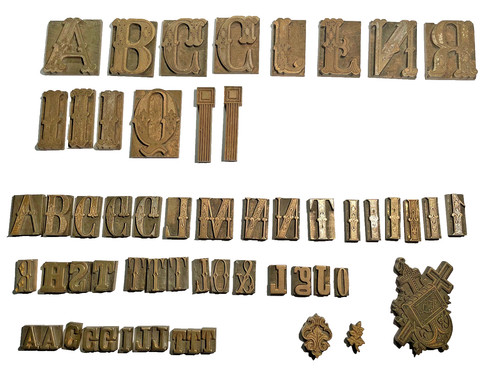 Historische prägeschrif - historische, t-